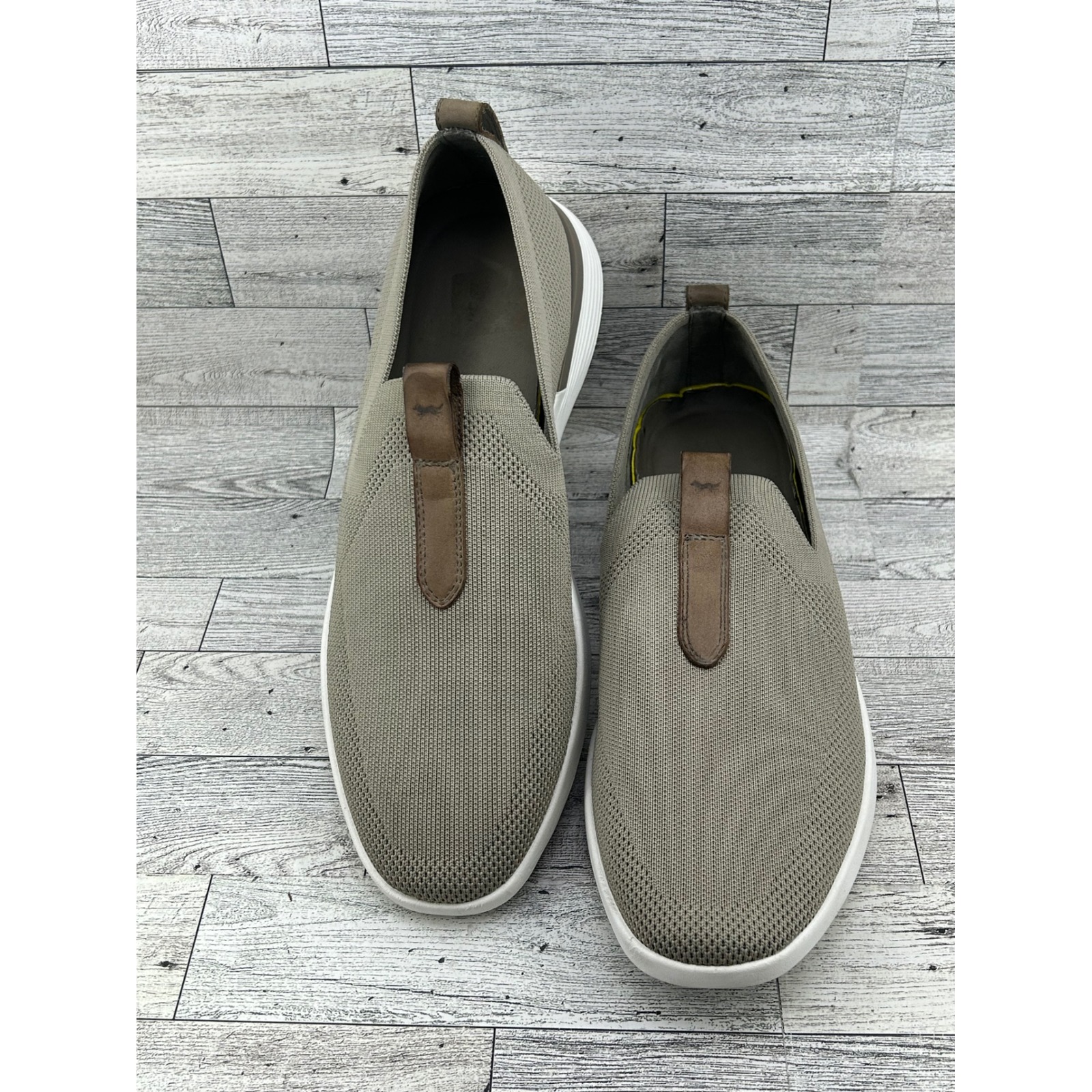 Wolf & Shepherd Swiftknit Loafers Mens 10 Taupe Knit Slip On Wnsklf2-37-D100